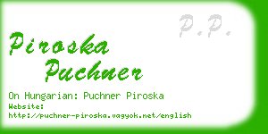 piroska puchner business card